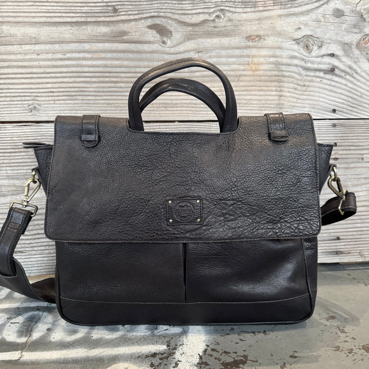 Buffalo Hide Leather Laptop Satchel
