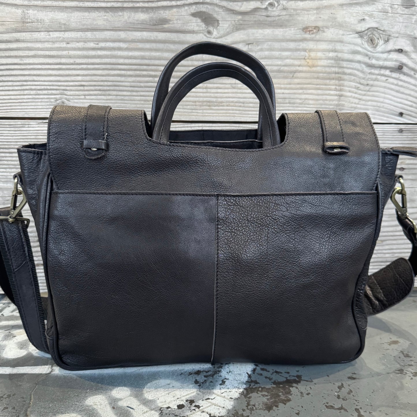 Buffalo Hide Leather Laptop Satchel