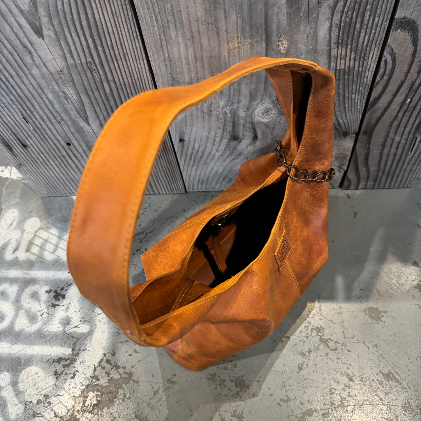 The Caramel Bling Slouch with Internal Detachable Clutch
