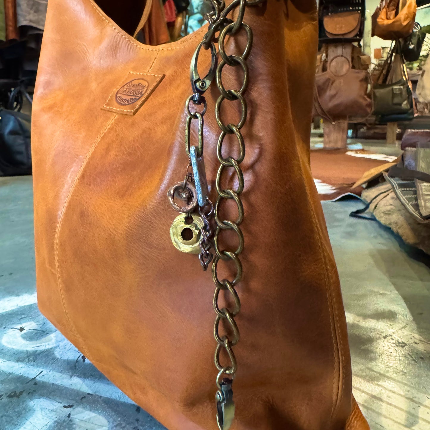 The Caramel Bling Slouch with Internal Detachable Clutch