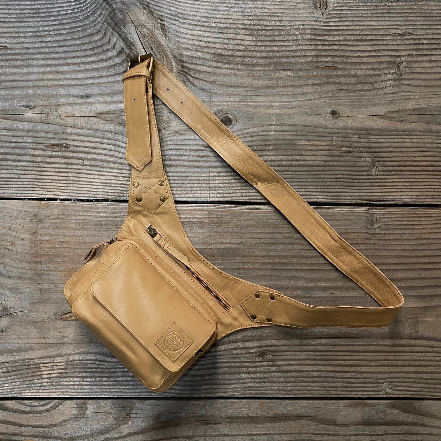 Leather Travel / Festival Waist or Across Body Bag