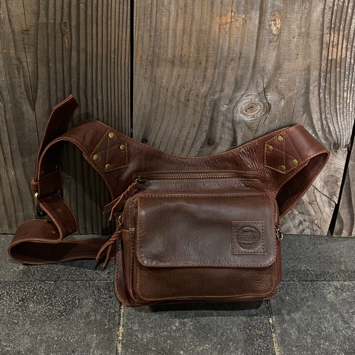 Leather Travel / Festival Waist or Across Body Bag