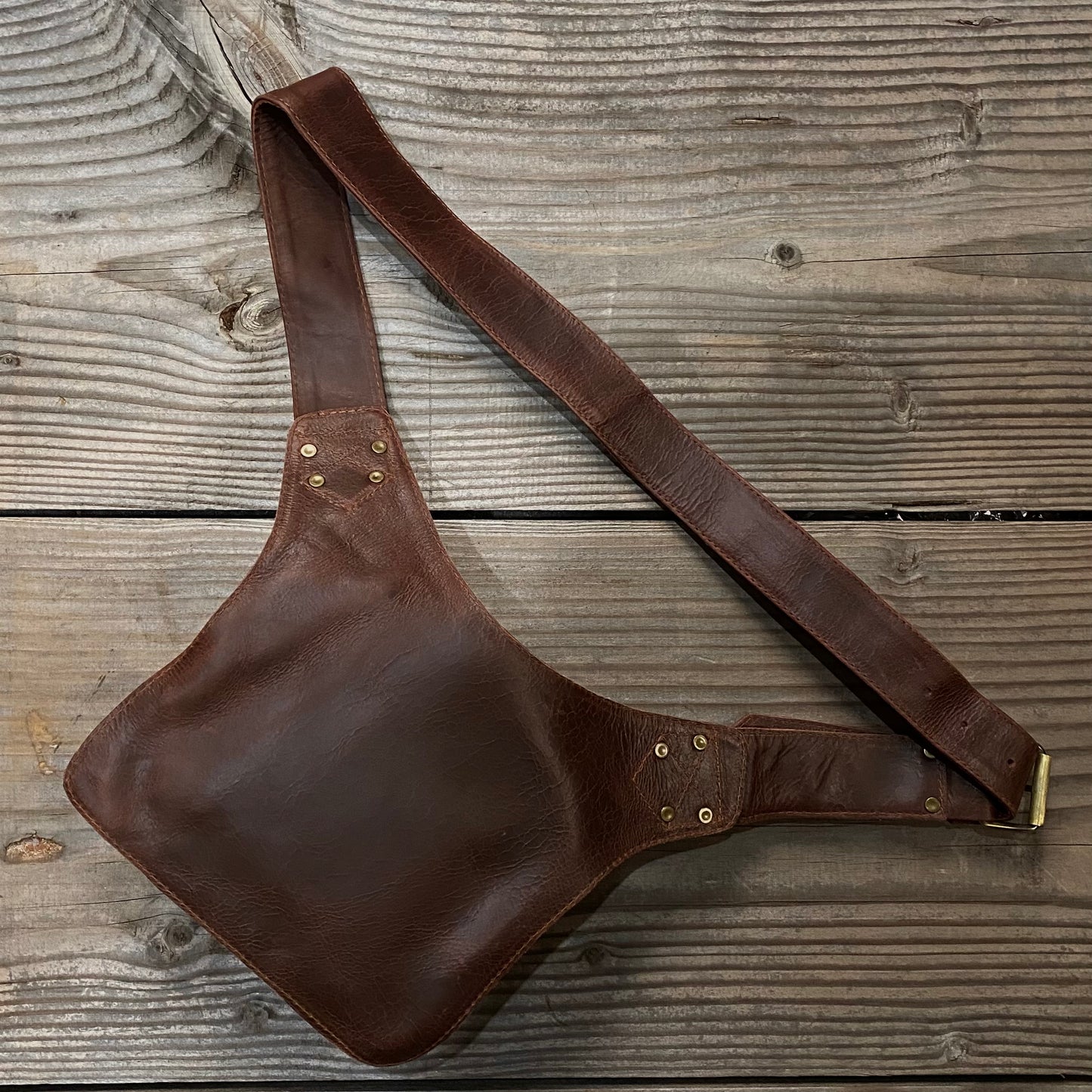 Leather Travel / Festival Waist or Across Body Bag