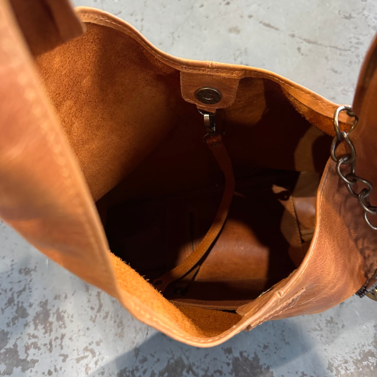 The Caramel Bling Slouch with Internal Detachable Clutch