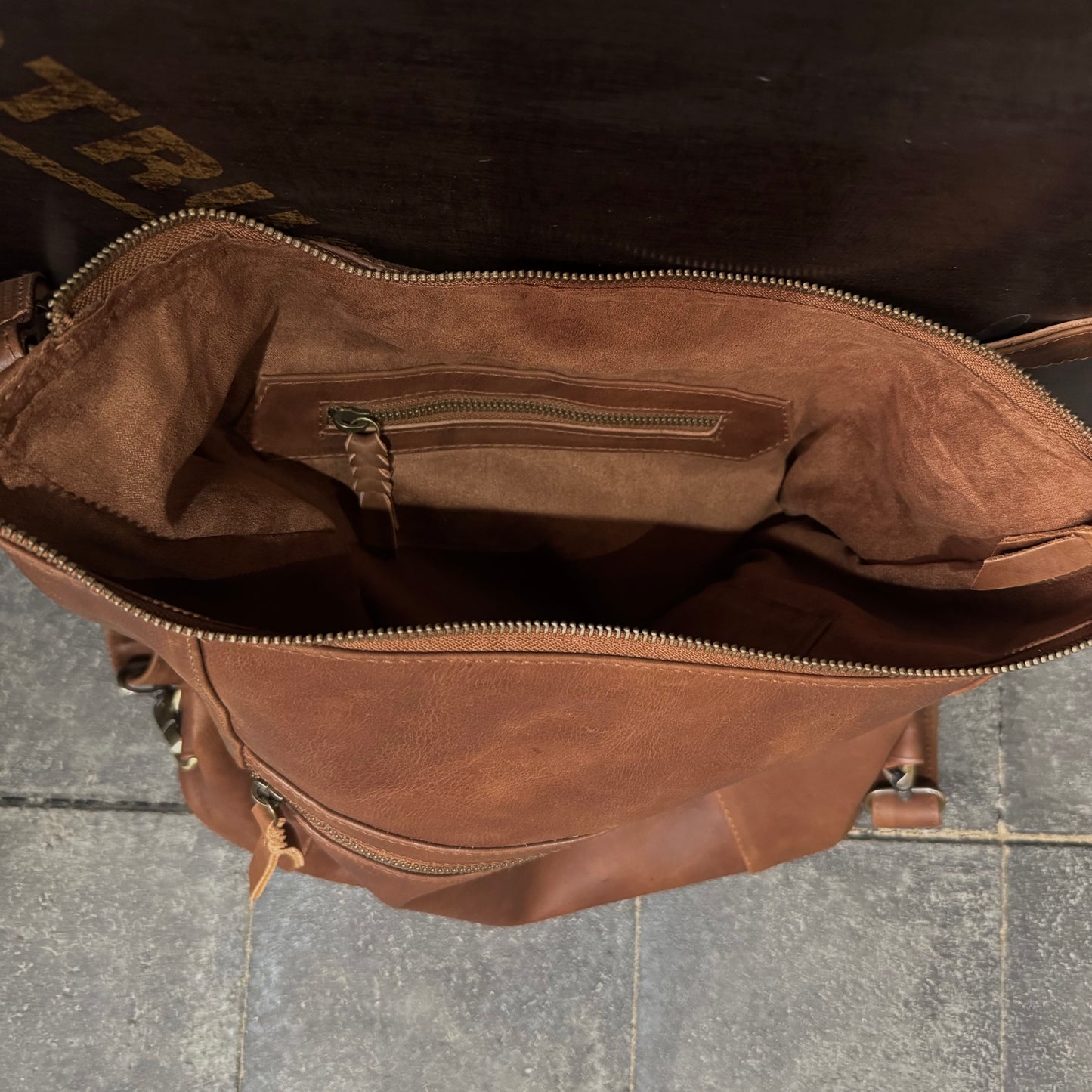 Convertible Leather Bag to Backpack