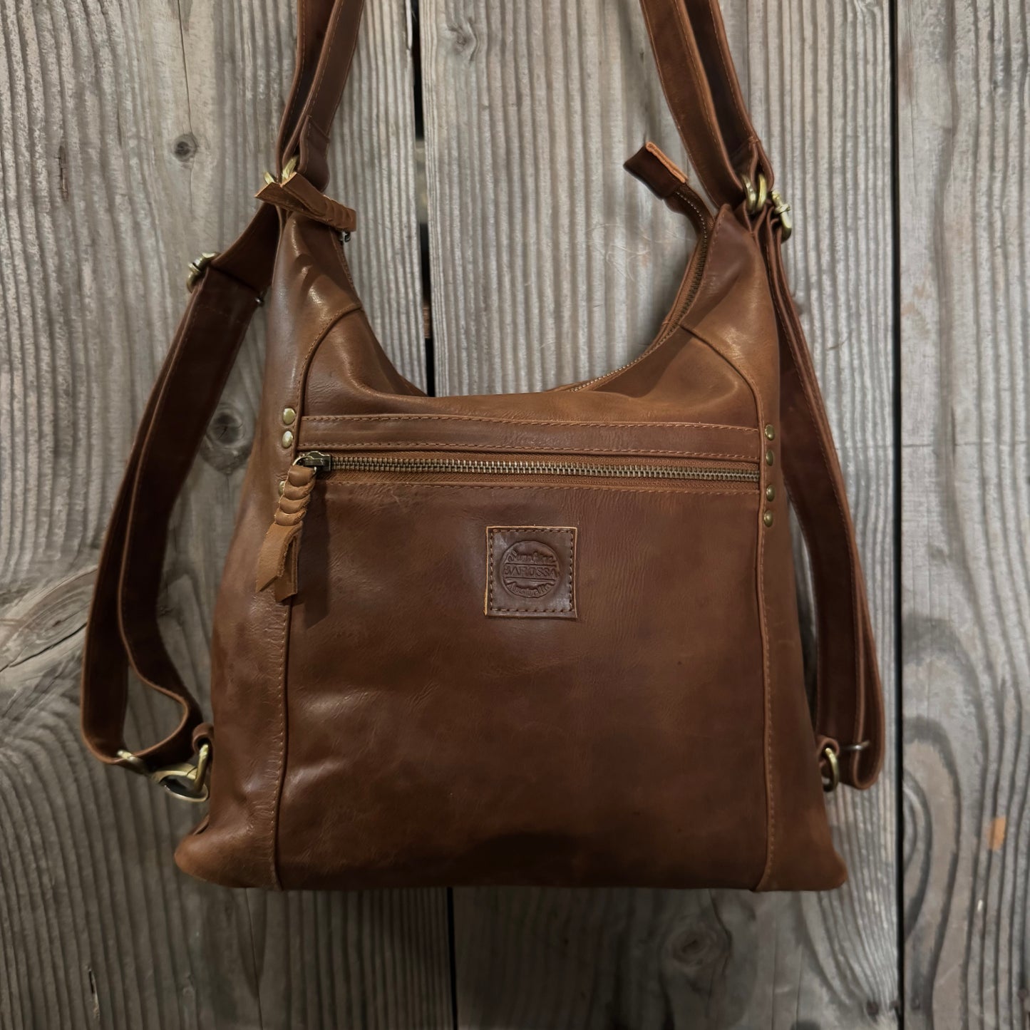 Convertible Leather Bag to Backpack