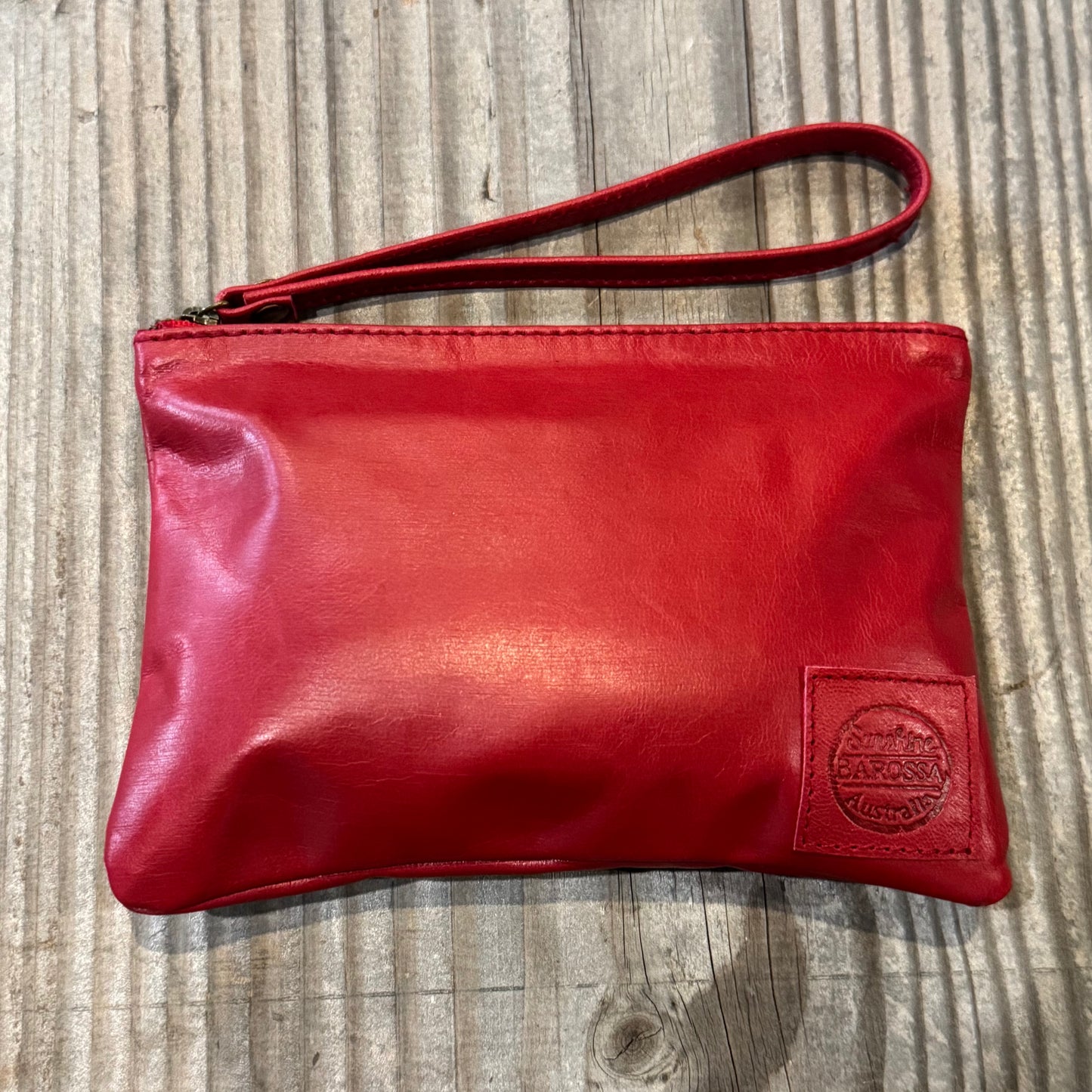 Leather Phone Clutch With Wrist Strap