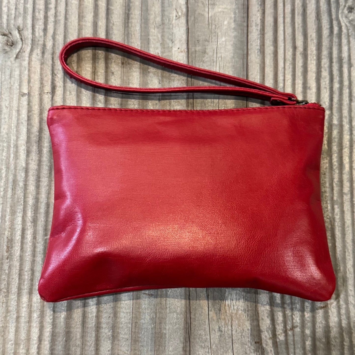 Leather Phone Clutch With Wrist Strap