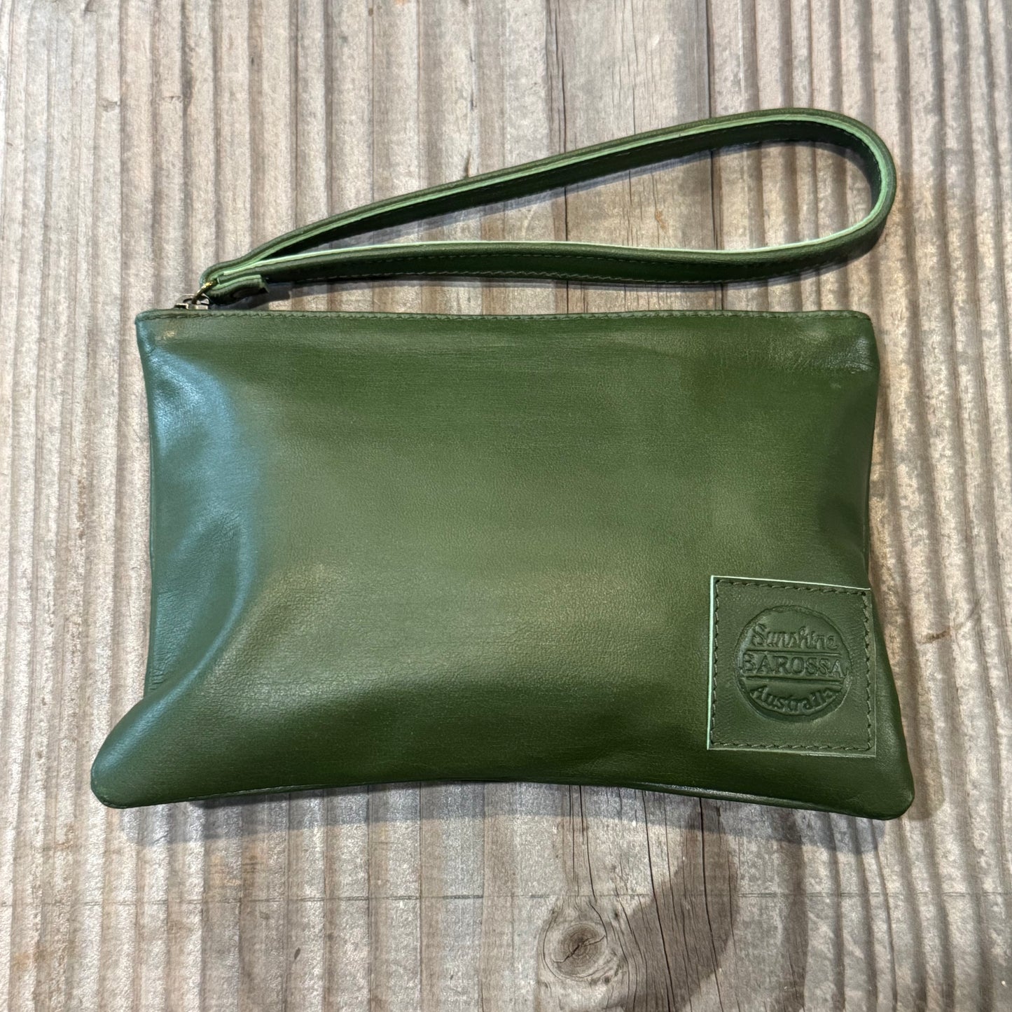 Leather Phone Clutch With Wrist Strap