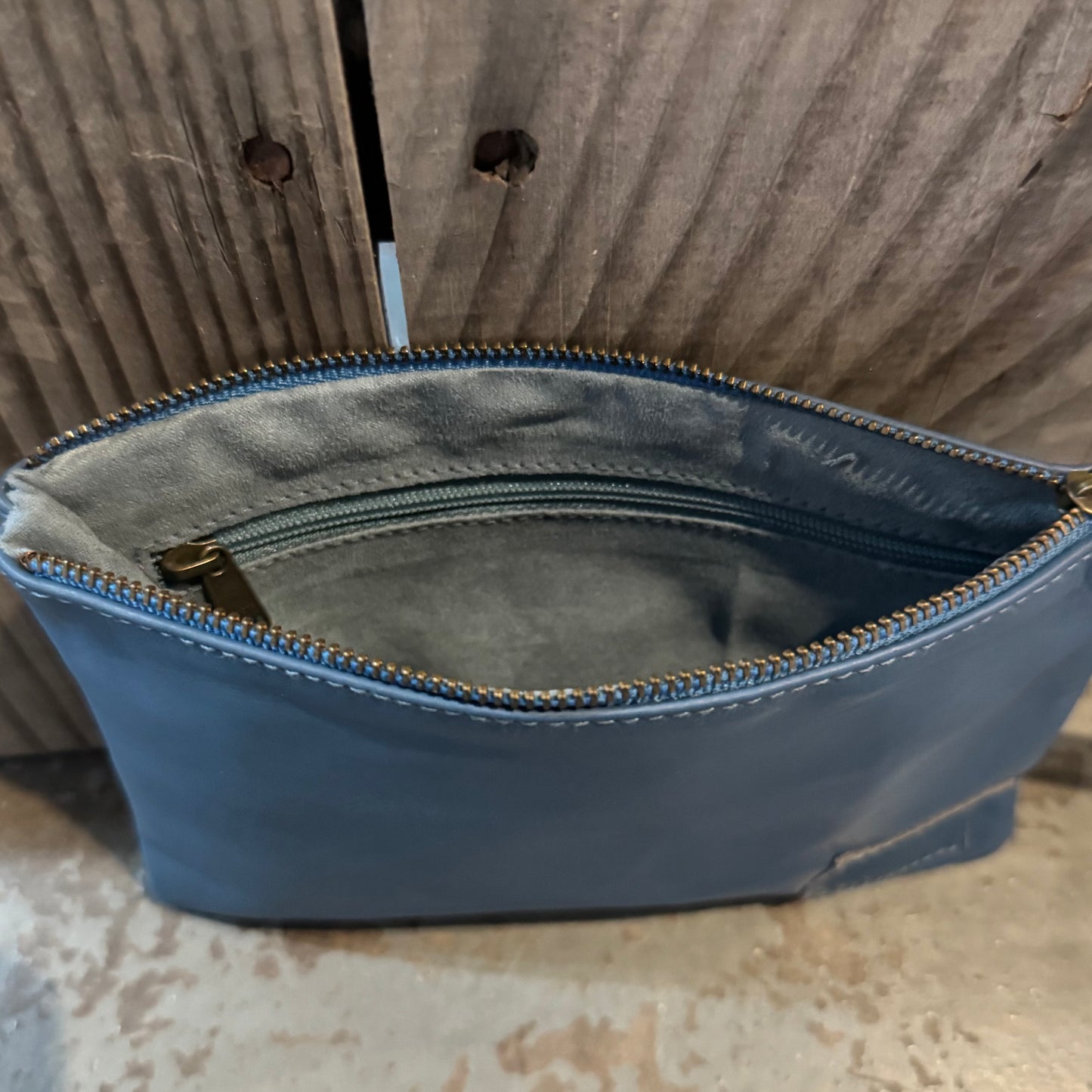 Leather Phone Clutch With Wrist Strap