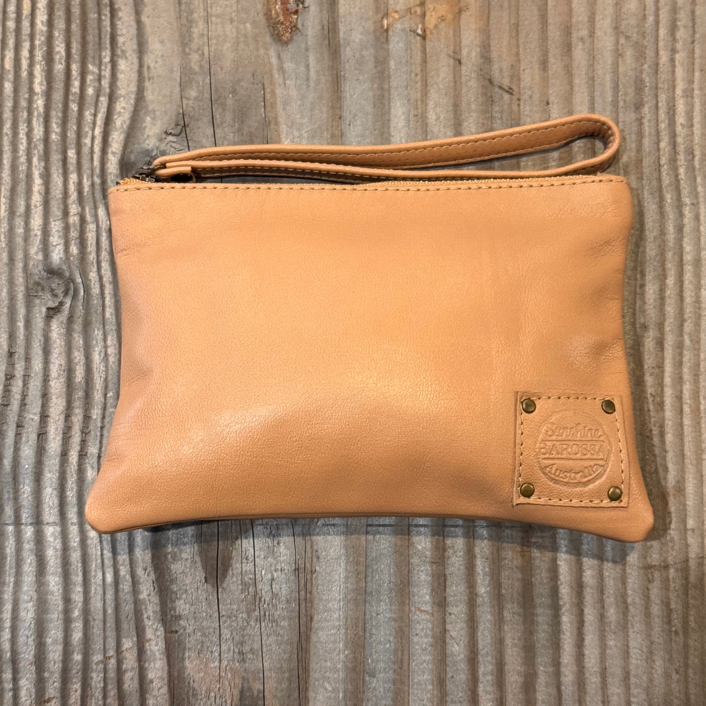 Leather Phone Clutch With Wrist Strap