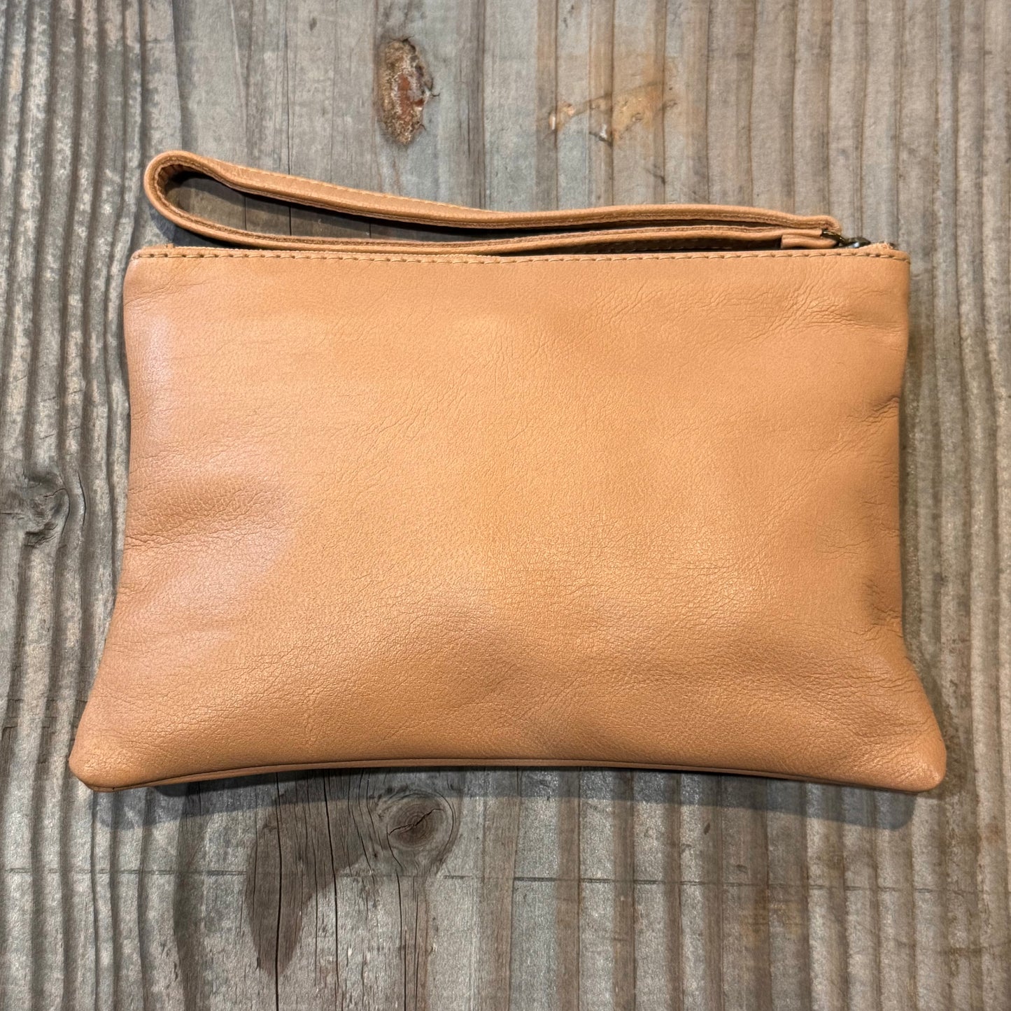 Leather Phone Clutch With Wrist Strap