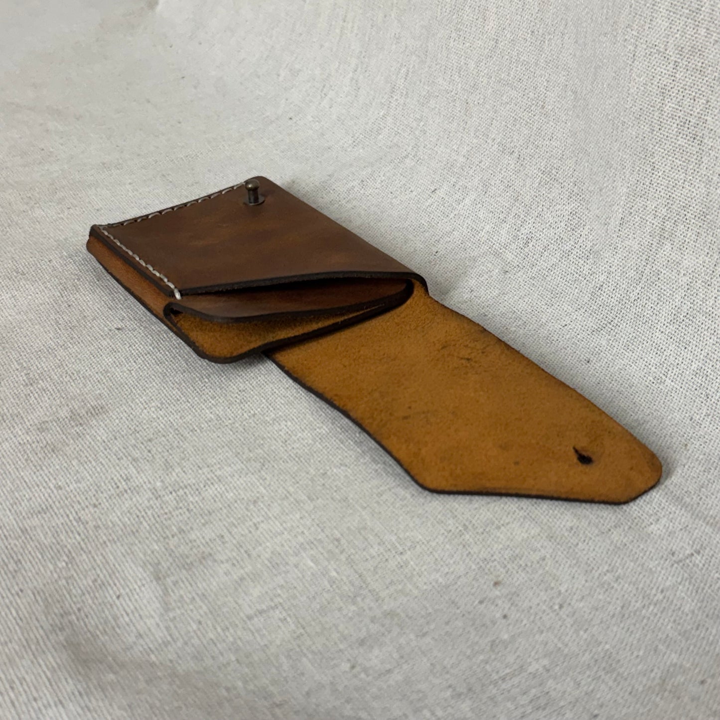 Hand-Stitched Raw Fold Wallet
