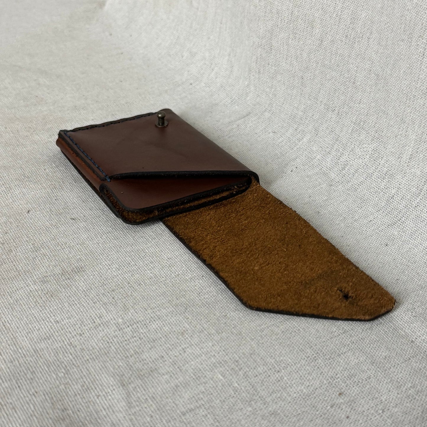 Hand-Stitched Raw Fold Wallet