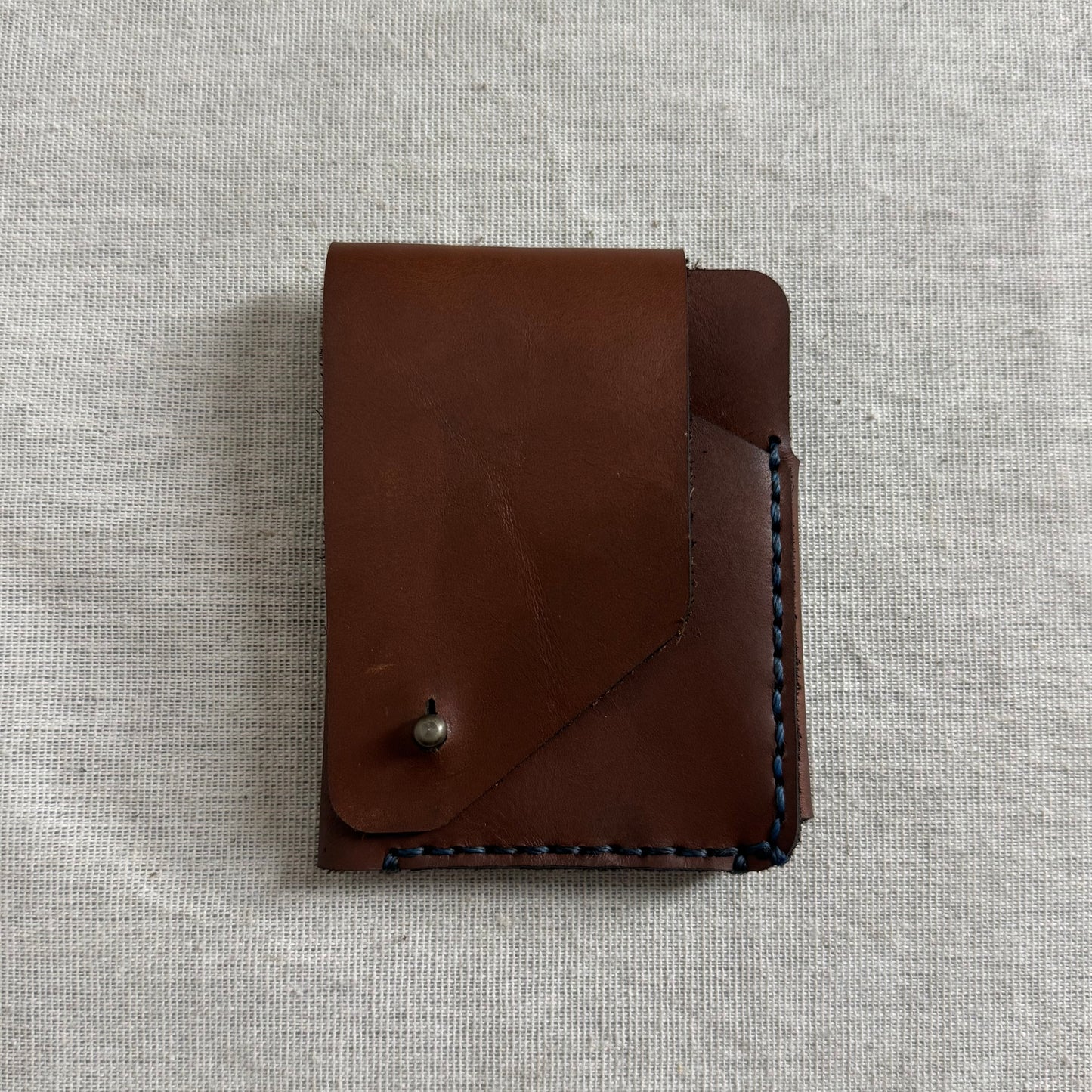 Hand-Stitched Raw Fold Wallet