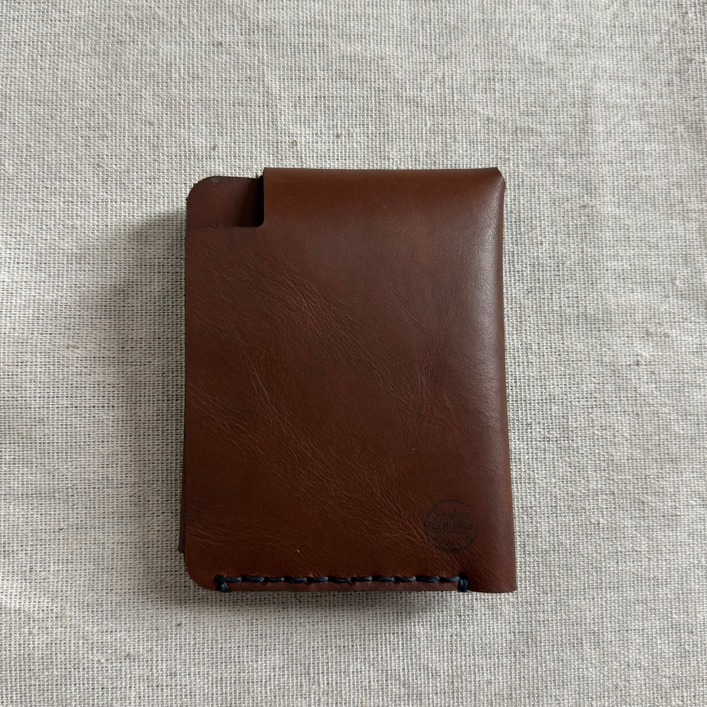 Hand-Stitched Raw Fold Wallet