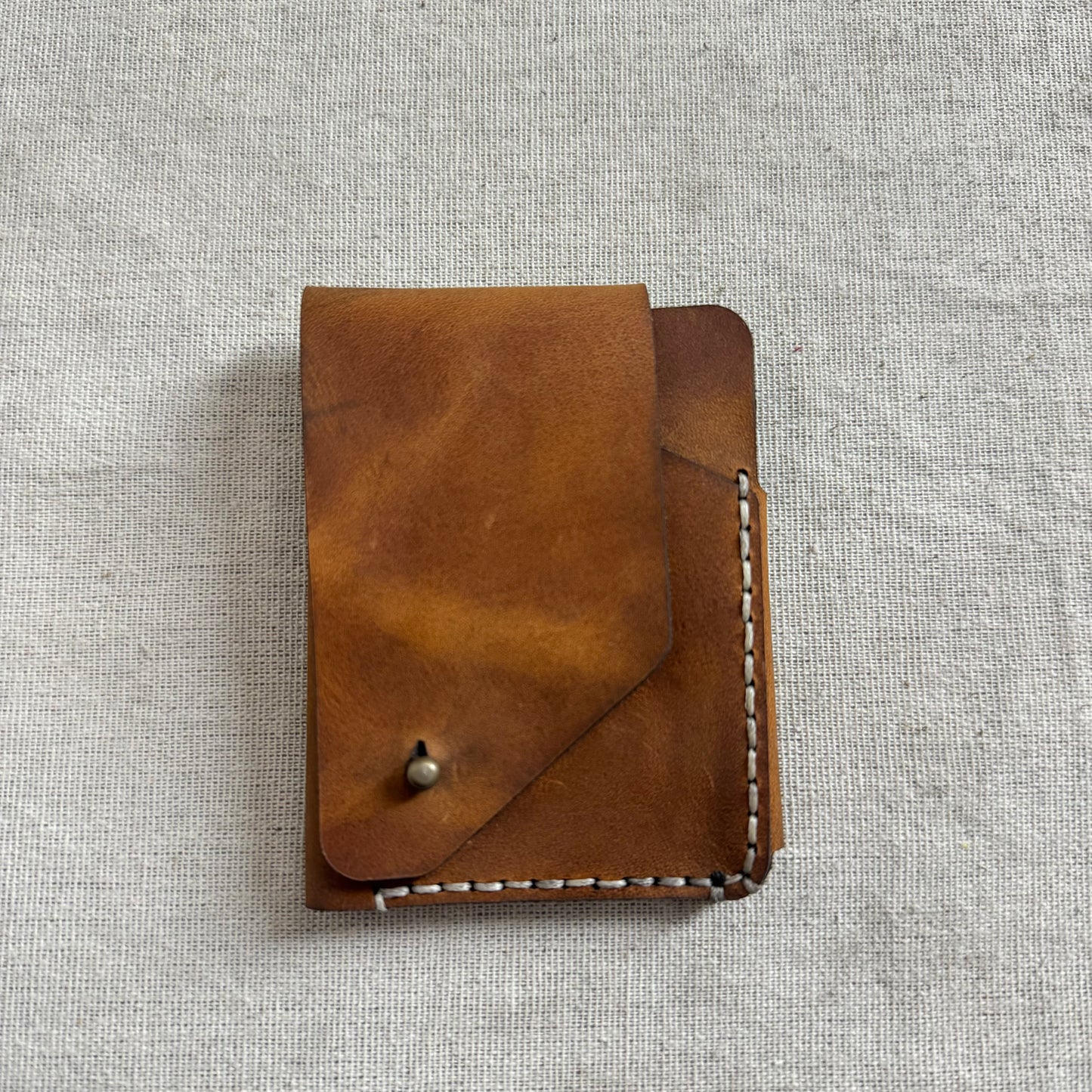 Hand-Stitched Raw Fold Wallet