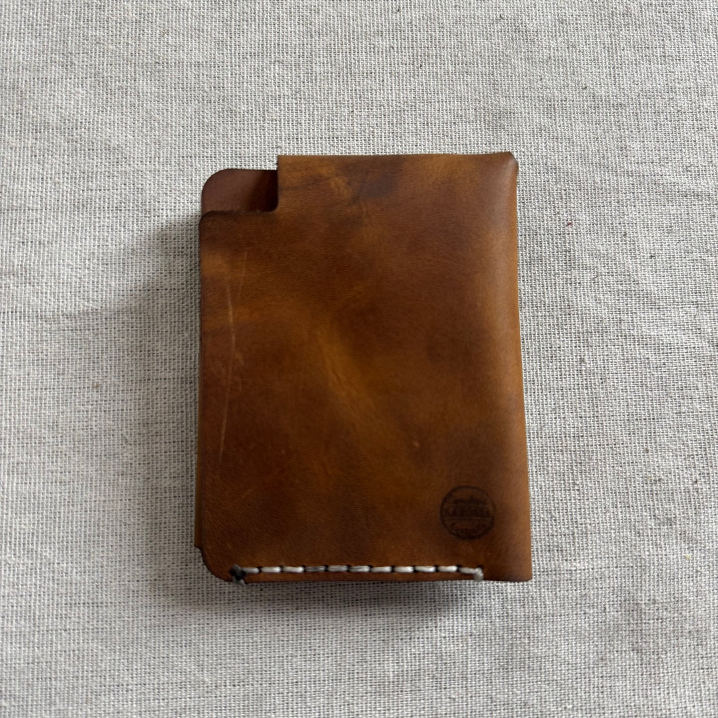 Hand-Stitched Raw Fold Wallet
