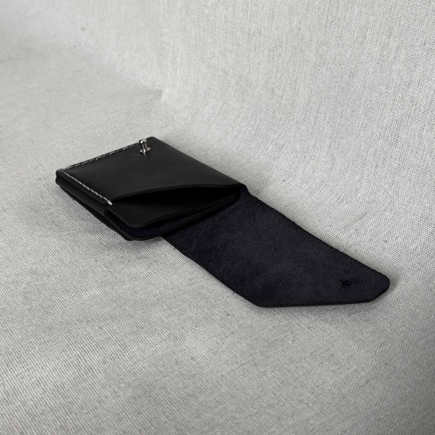Hand-Stitched Raw Fold Wallet