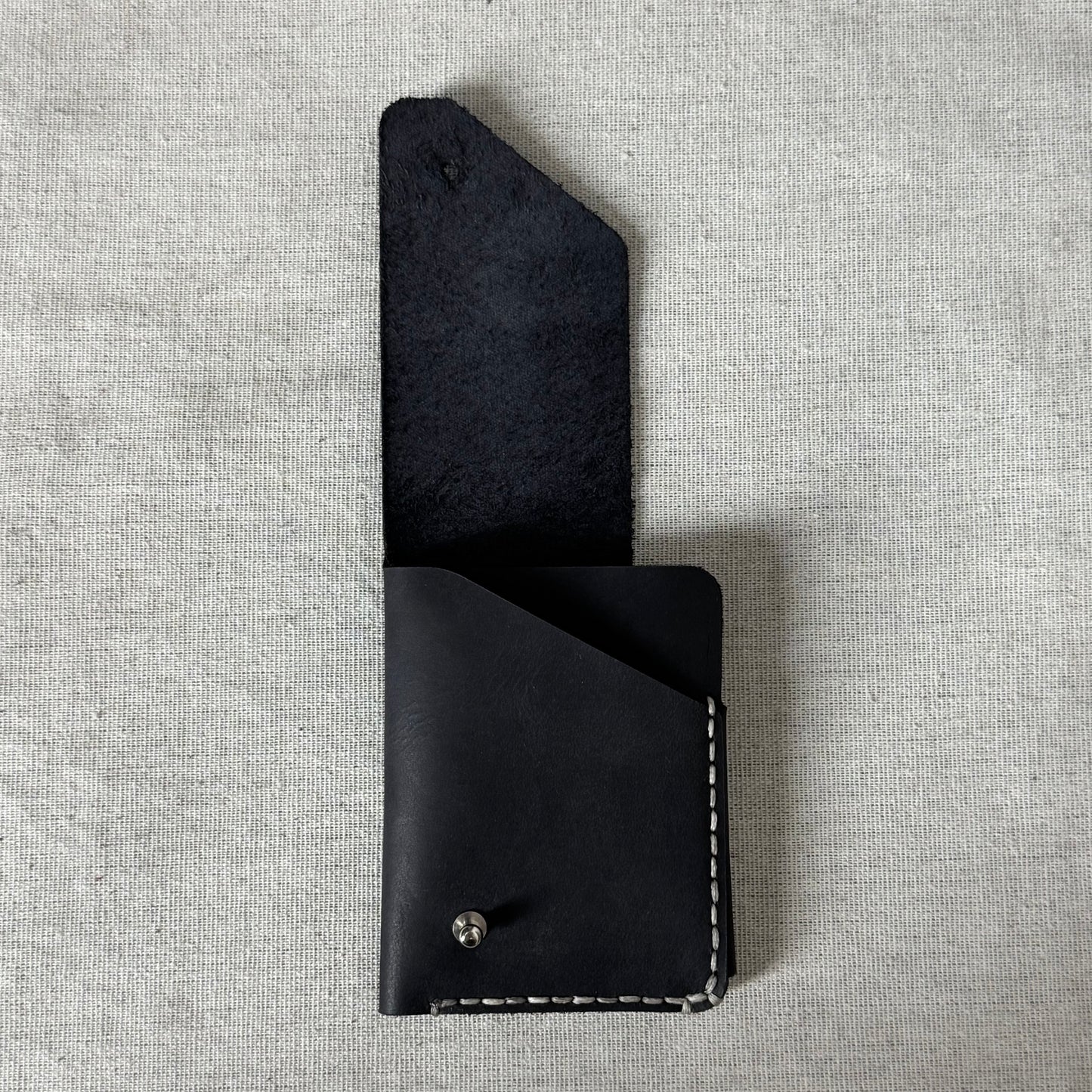 Hand-Stitched Raw Fold Wallet