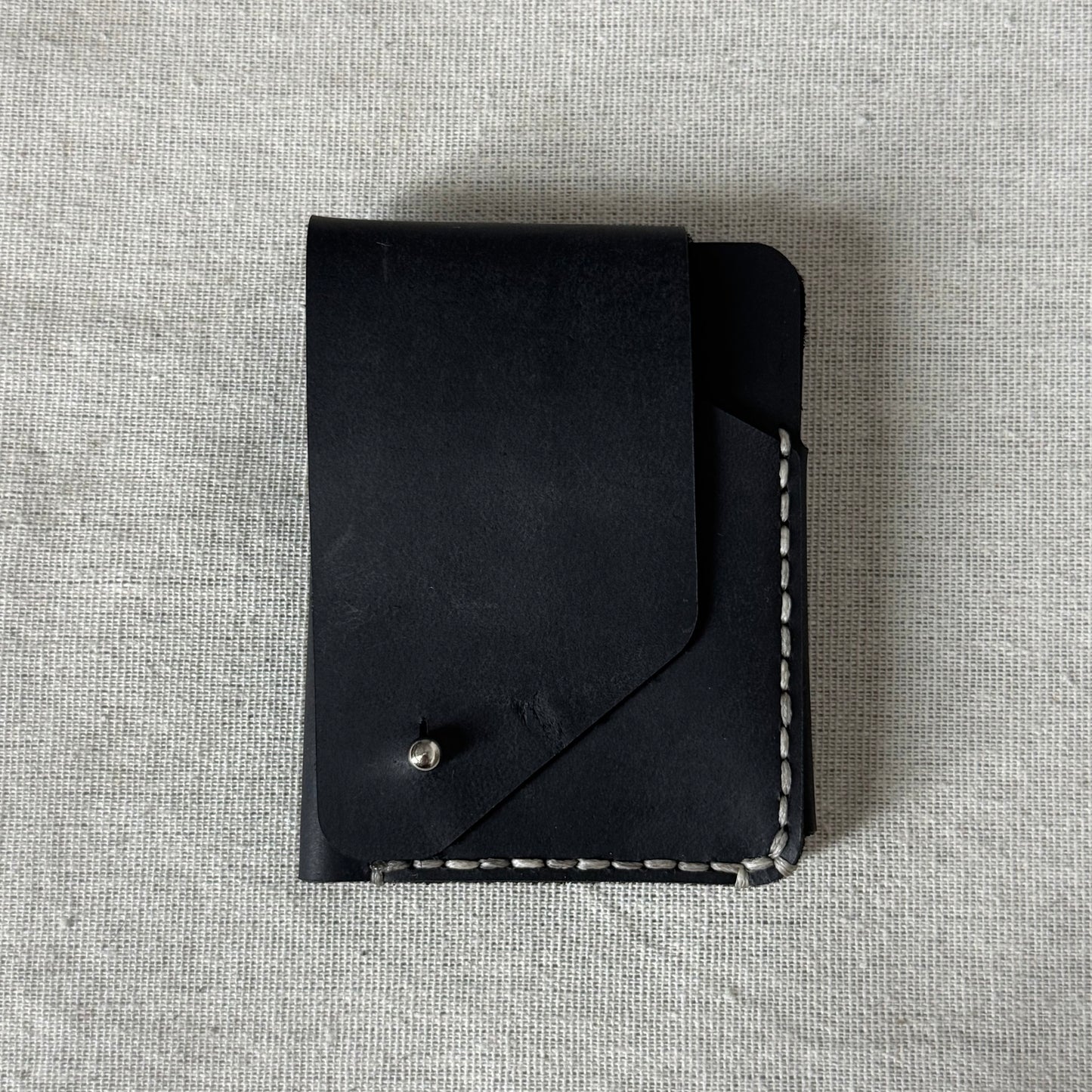 Hand-Stitched Raw Fold Wallet