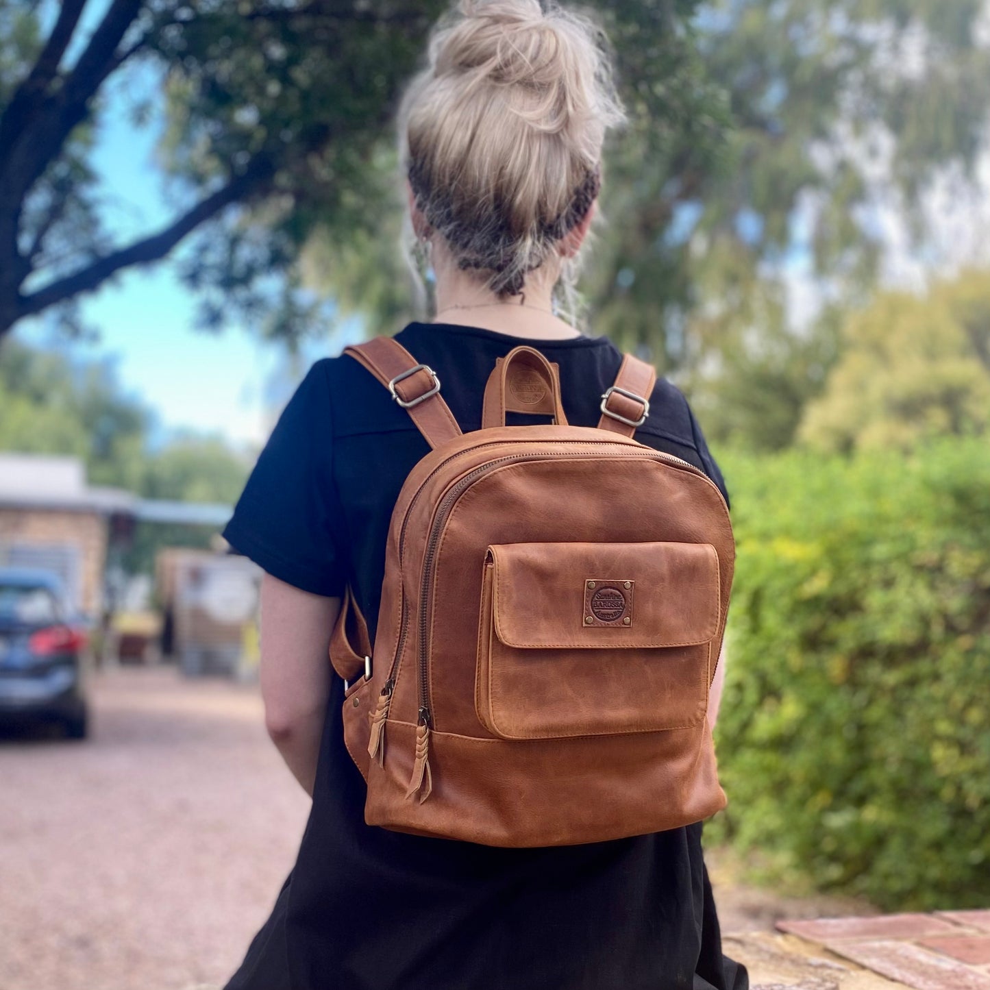 Traditional Leather Backpack