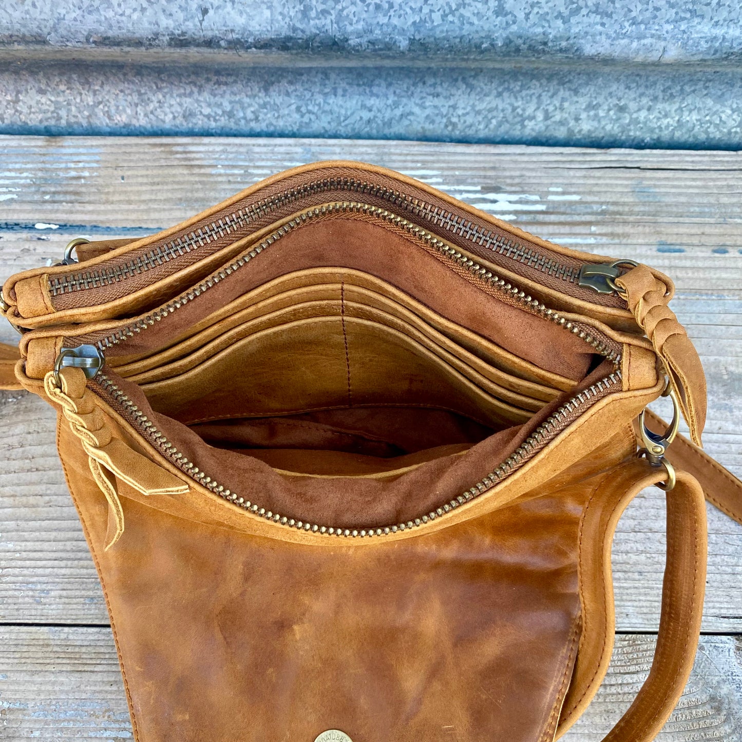 Double Compartment Woven Flap Clutch