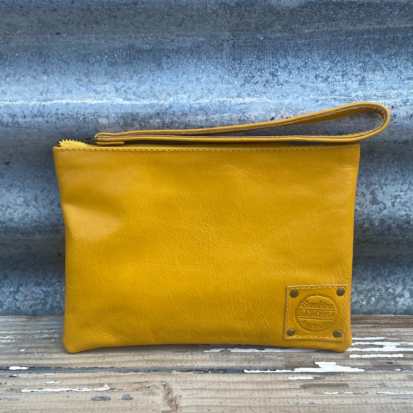 Leather Phone Clutch With Wrist Strap