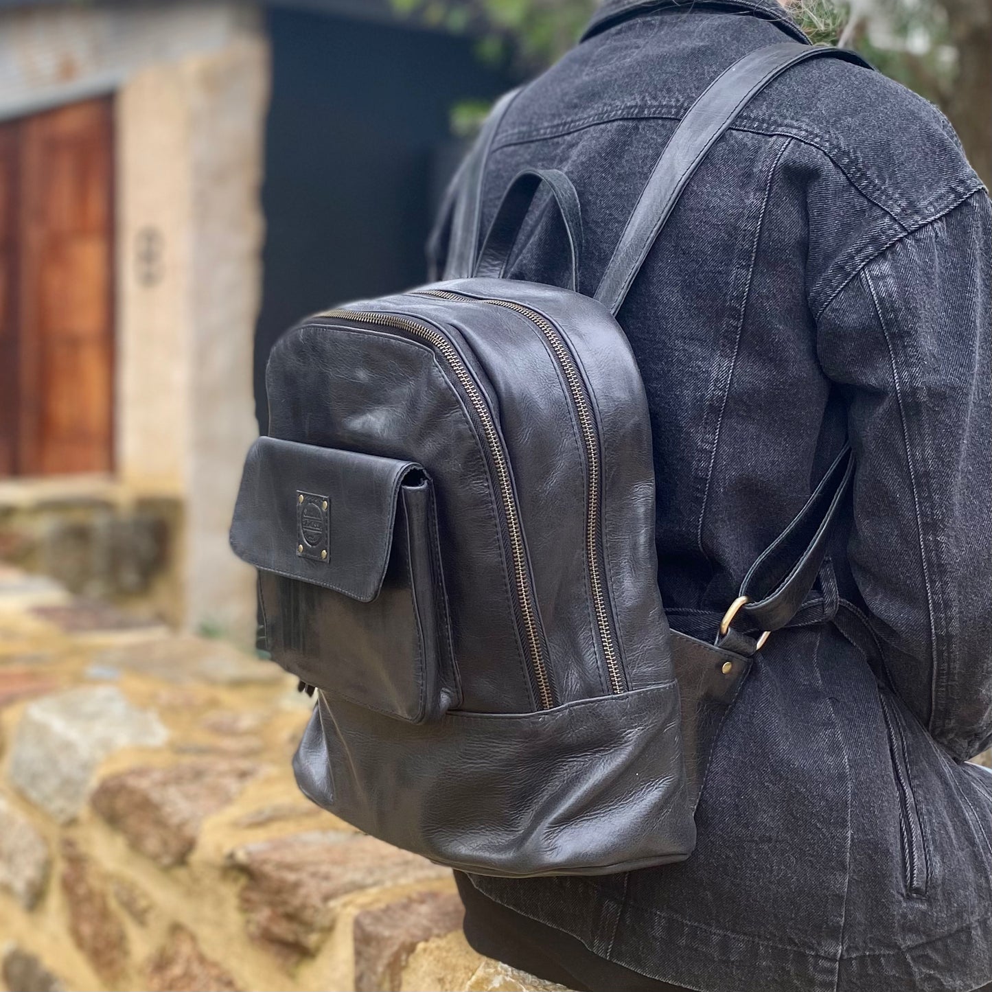 Traditional Leather Backpack