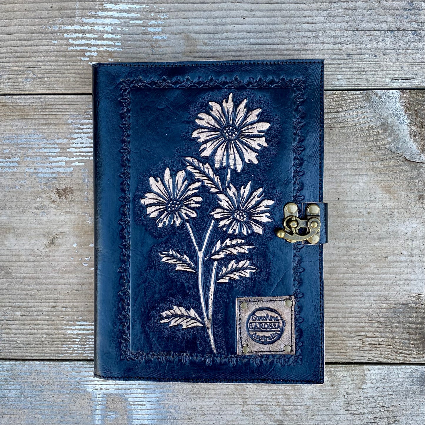Carved Leather Journal Cover - A5