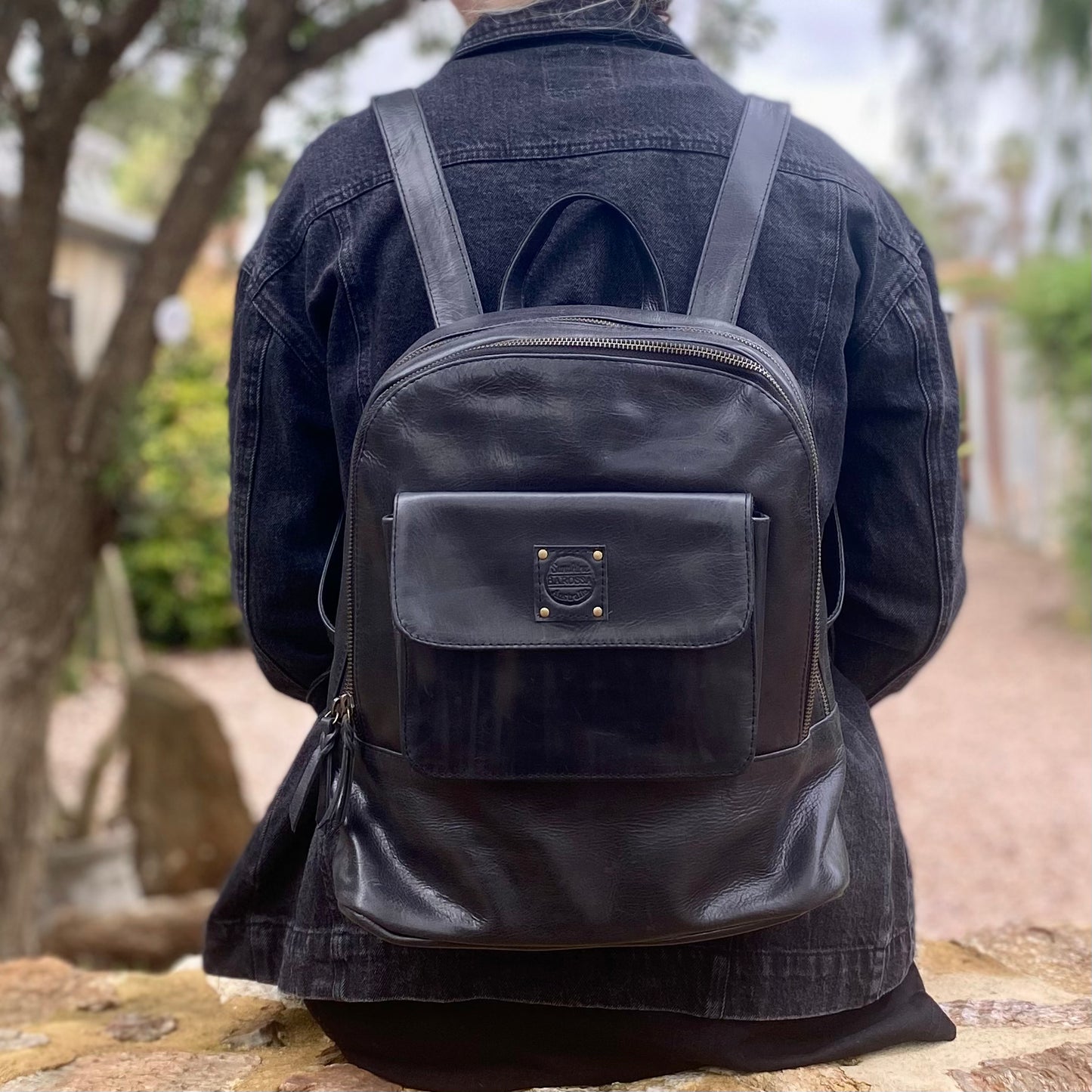 Traditional Leather Backpack