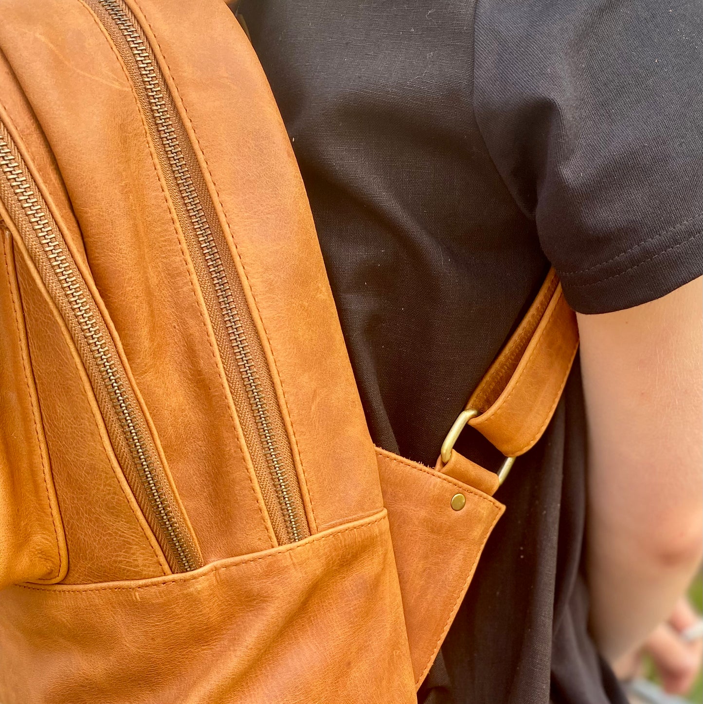 Traditional Leather Backpack