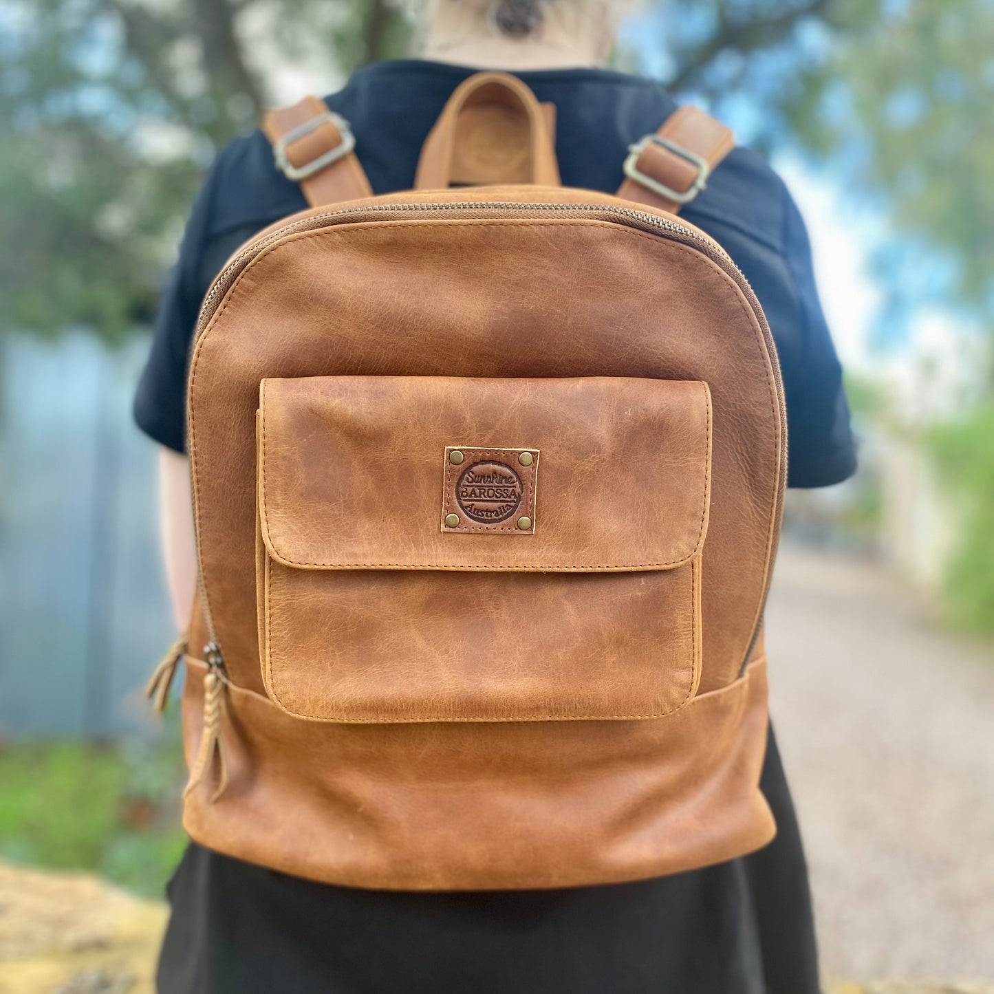 Traditional Leather Backpack