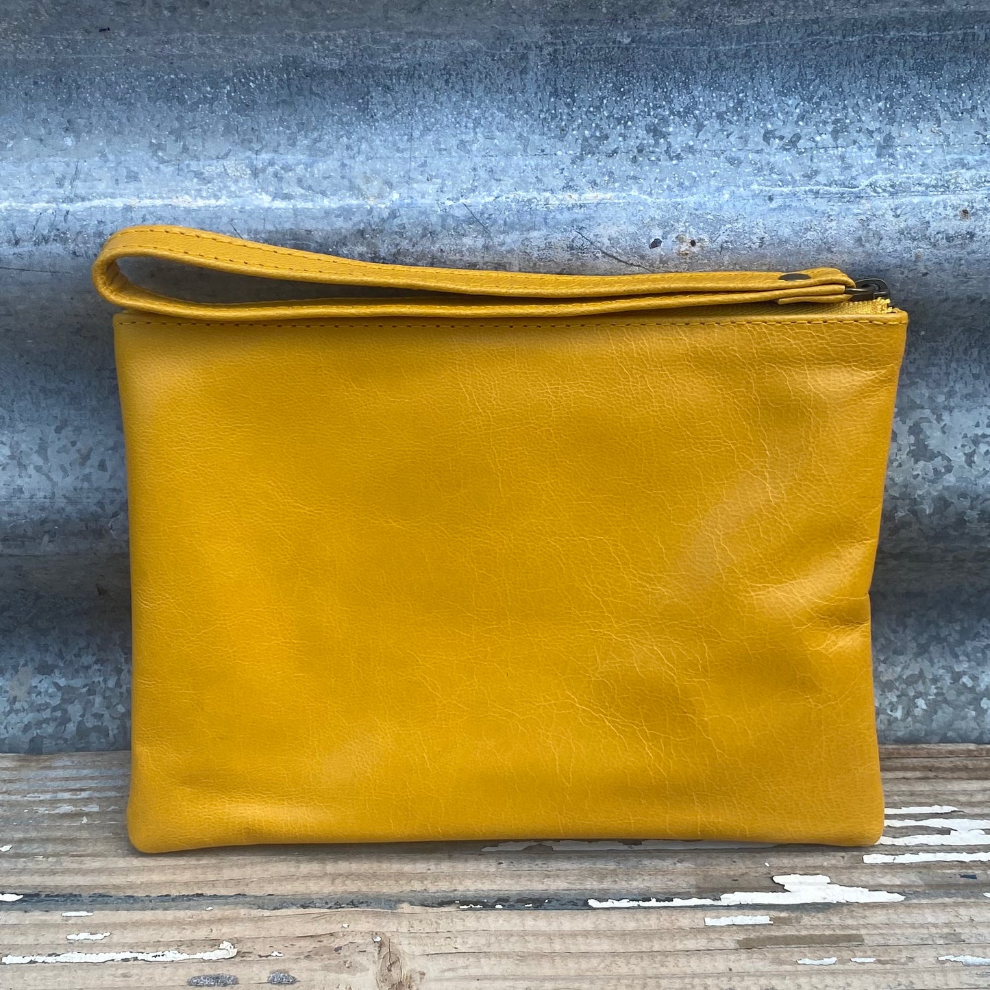 Leather Phone Clutch With Wrist Strap