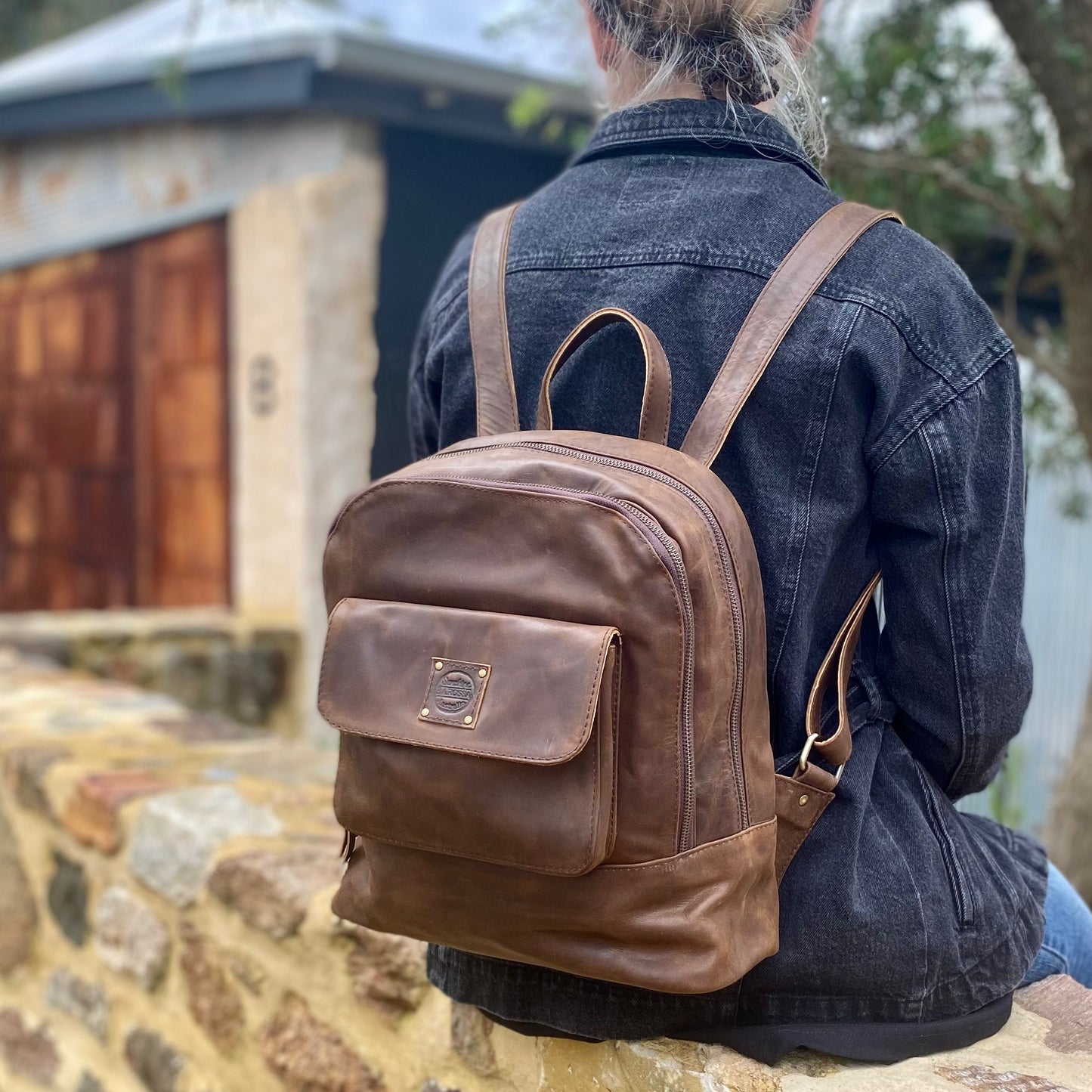 Traditional Leather Backpack