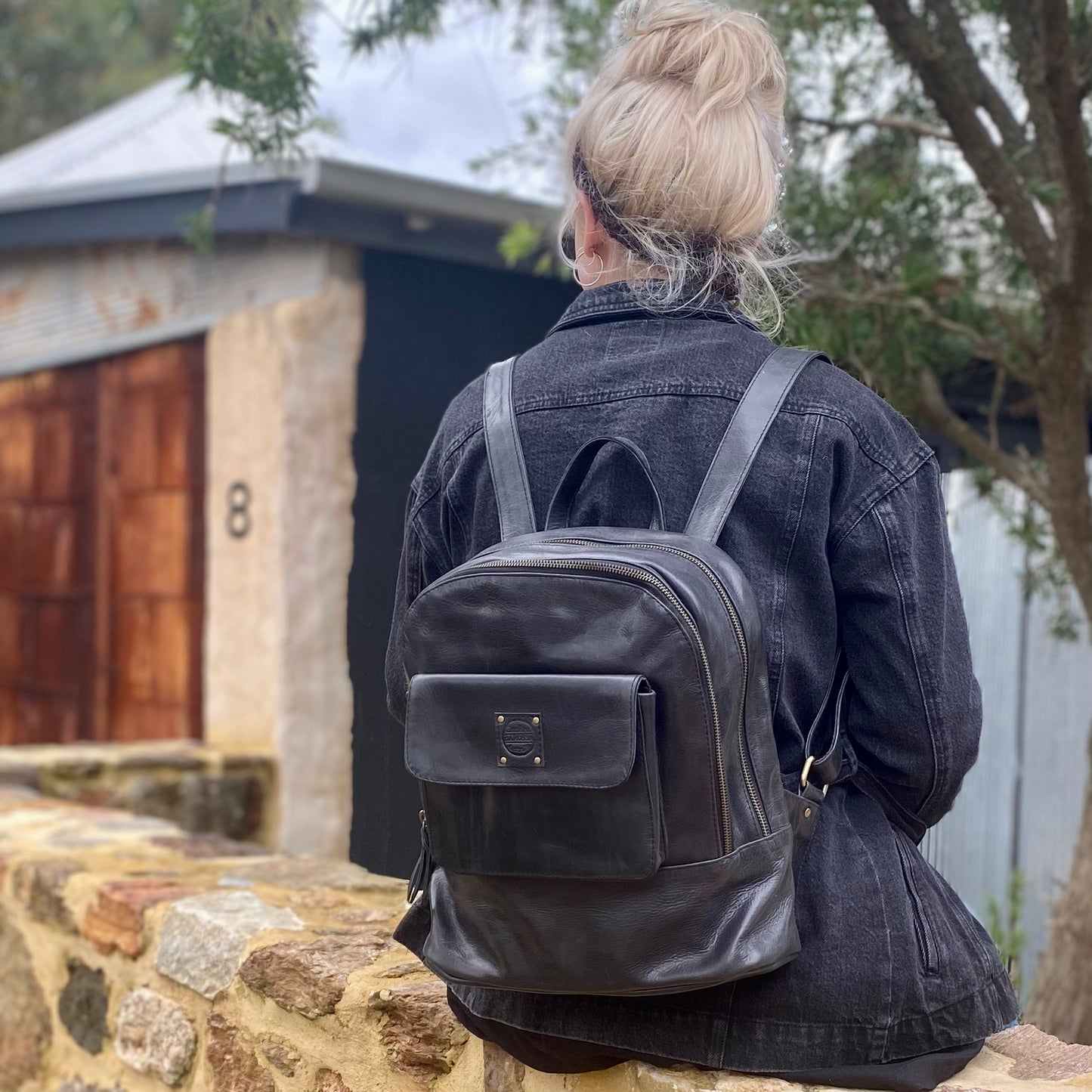 Traditional Leather Backpack