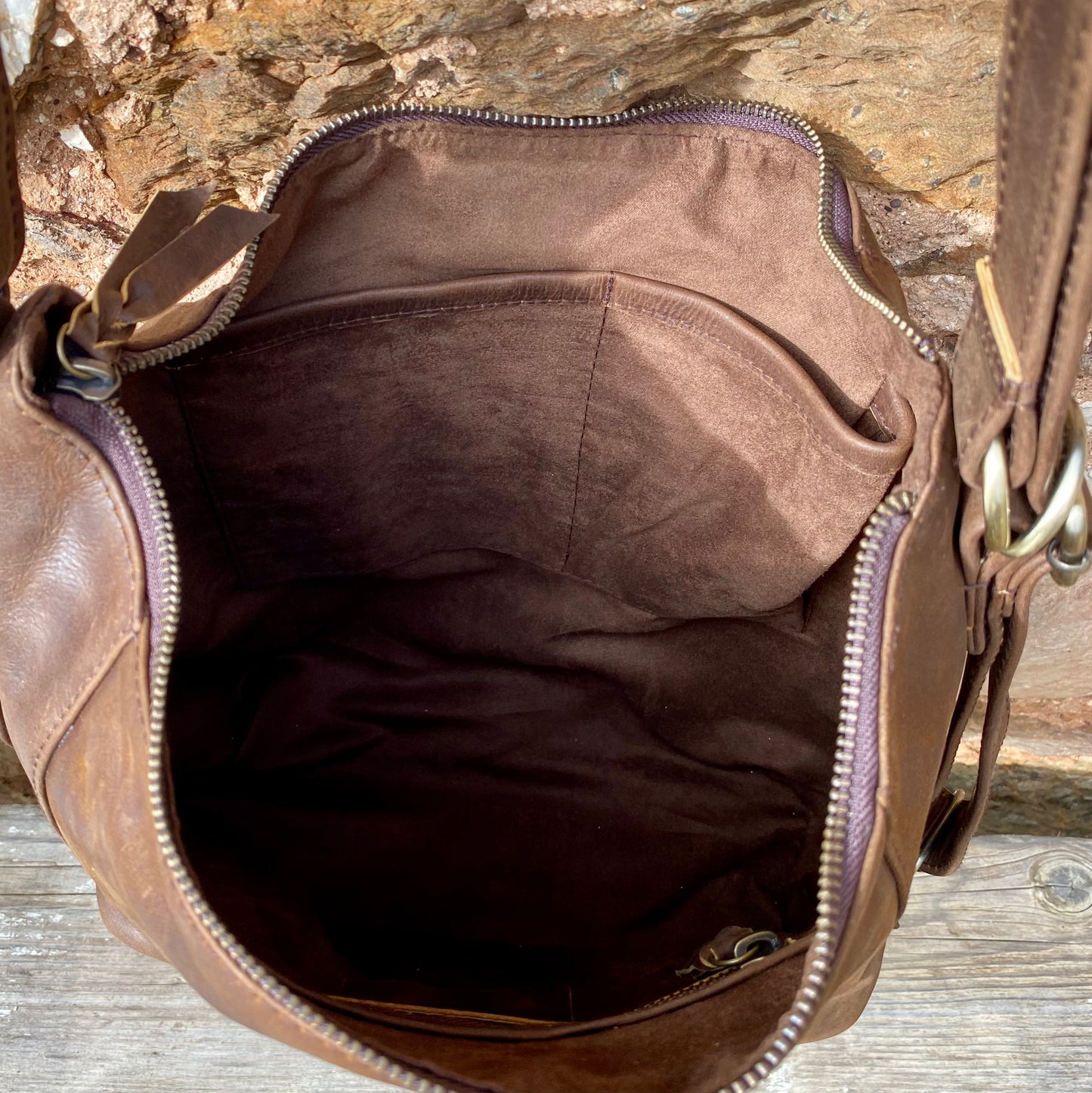 Convertible Leather Bag to Backpack