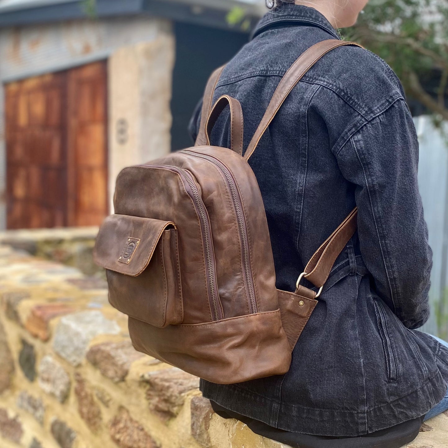 Traditional Leather Backpack