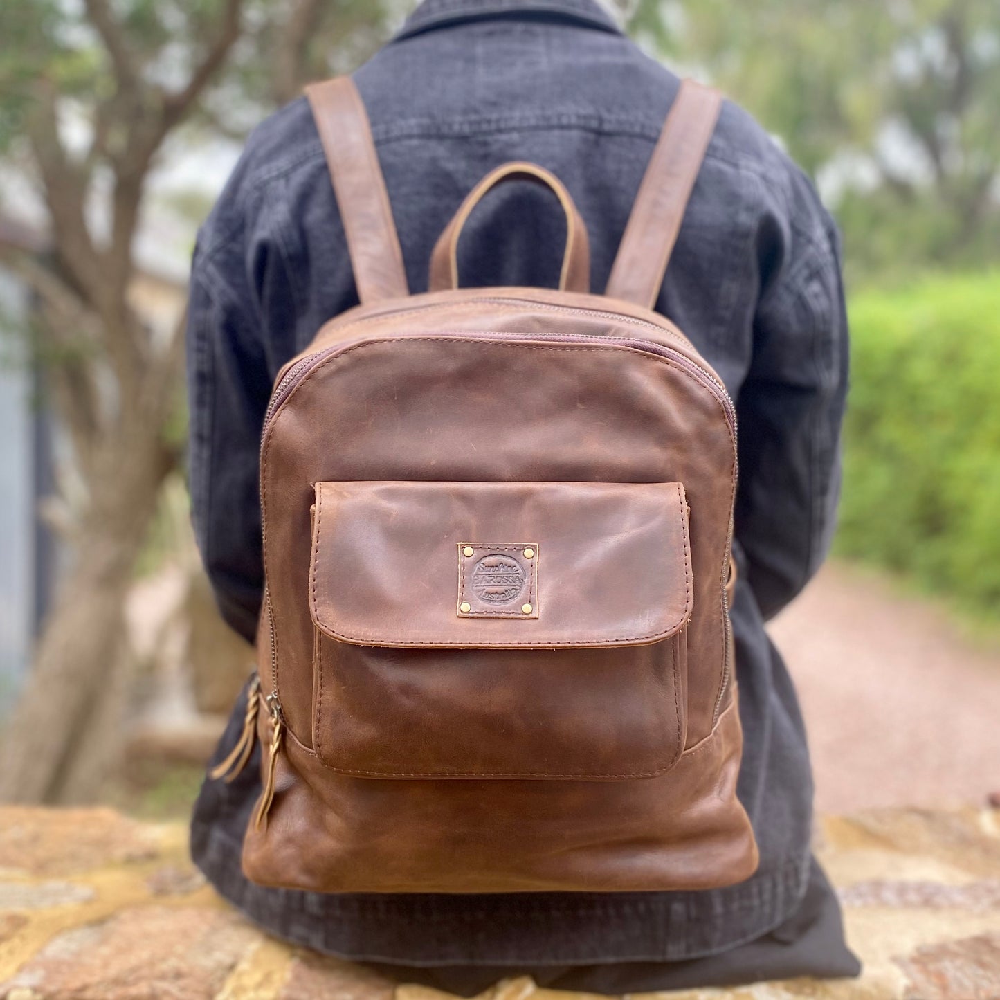 Traditional Leather Backpack