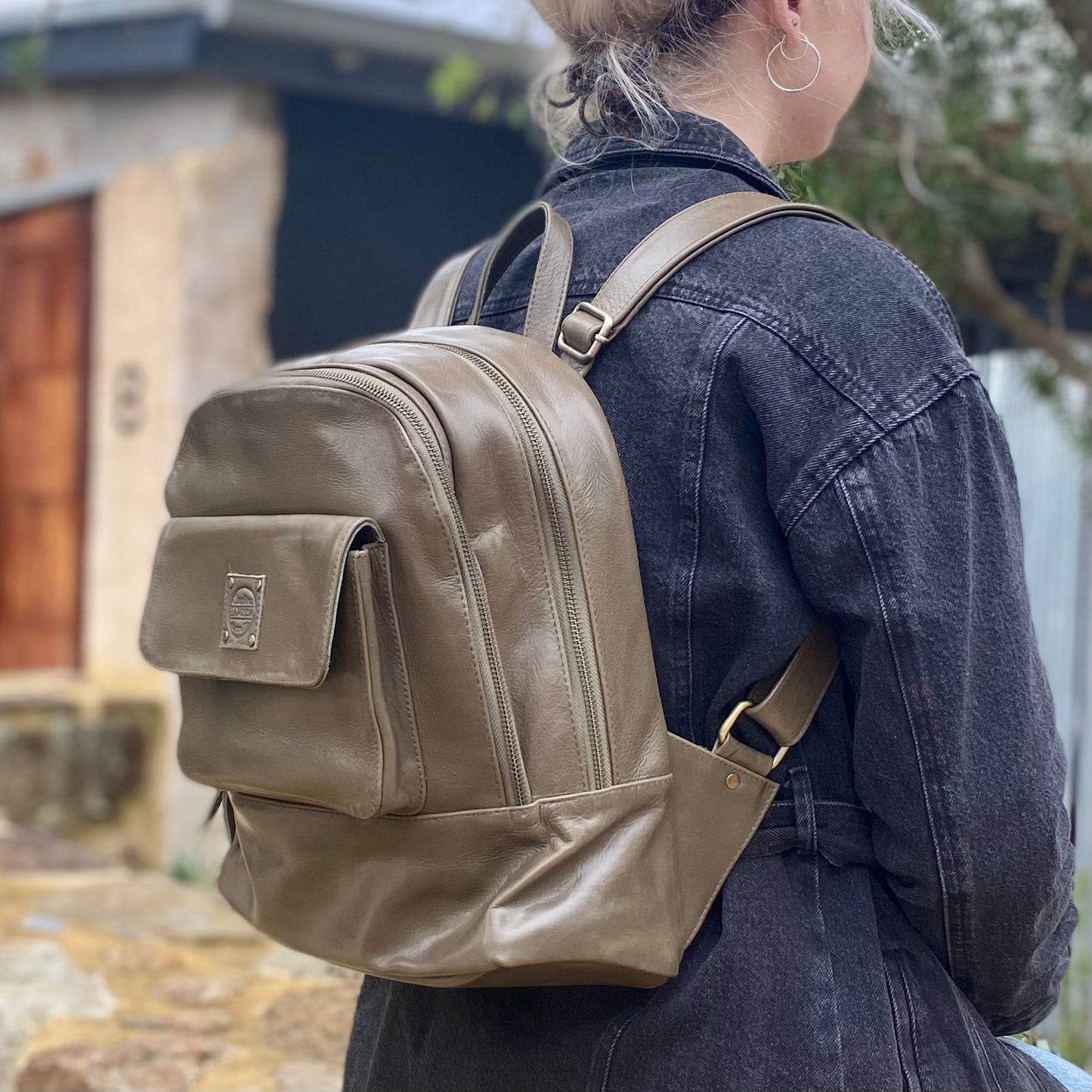 Traditional Leather Backpack