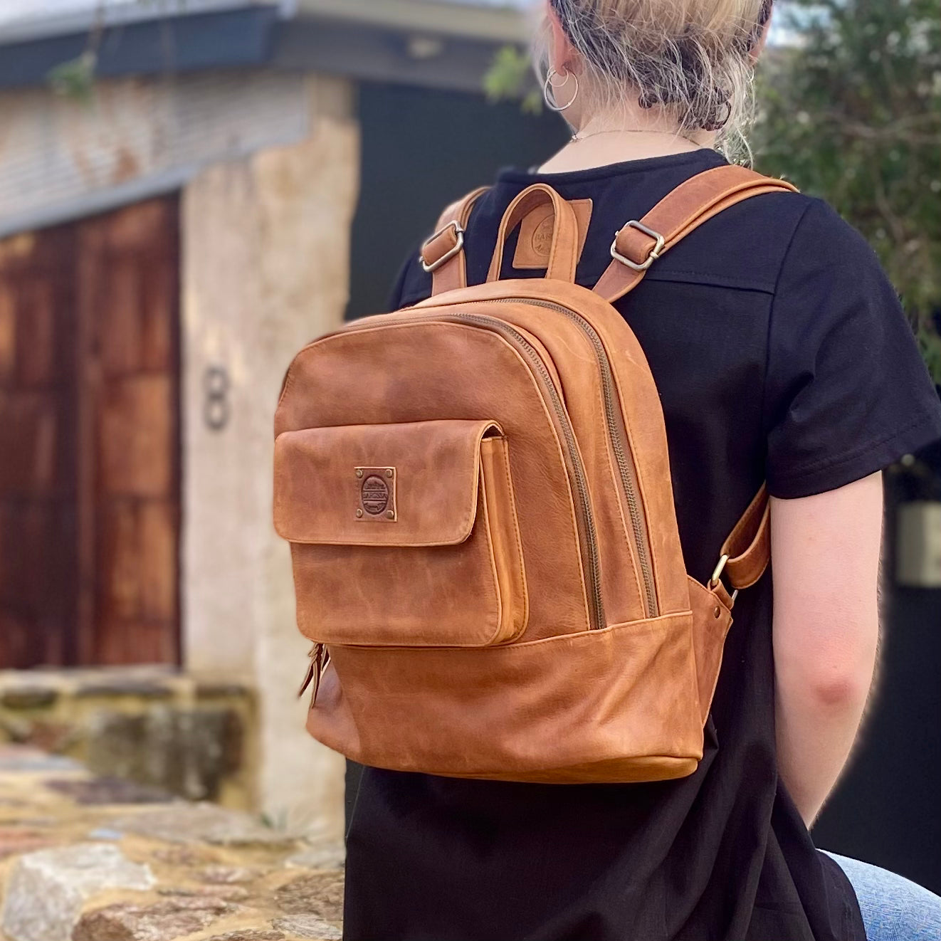 Leather hotsell backpack au