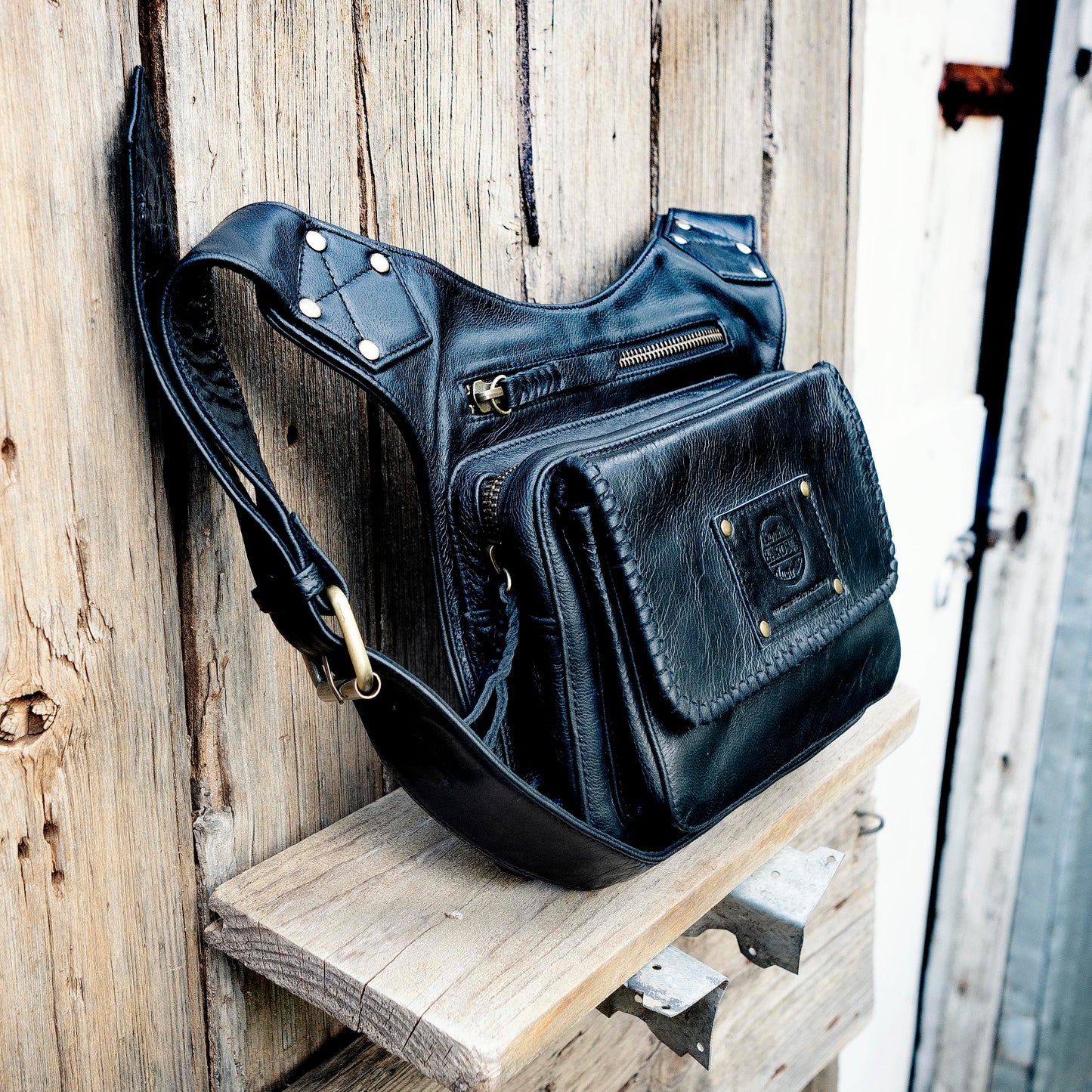Leather Travel/Festival Waist or Across Body Bag