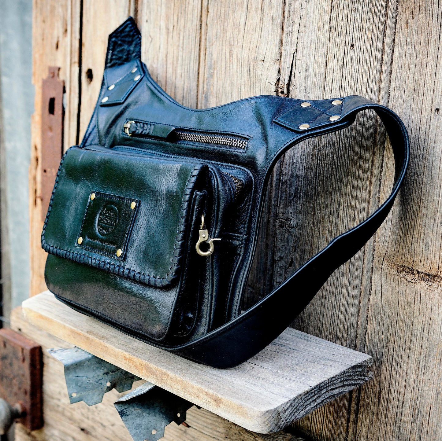 Leather Travel/Festival Waist or Across Body Bag