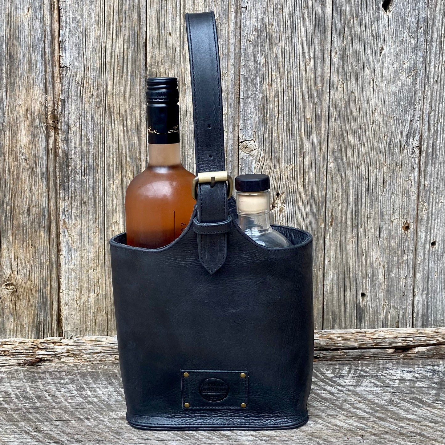 Twin Bottle Leather Wine Carrier