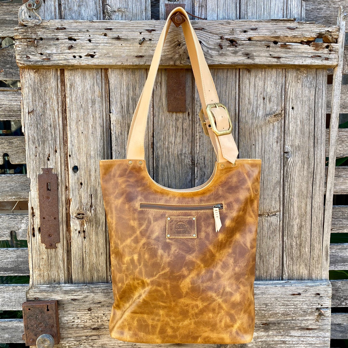 My Everyday Buckle Leather Tote