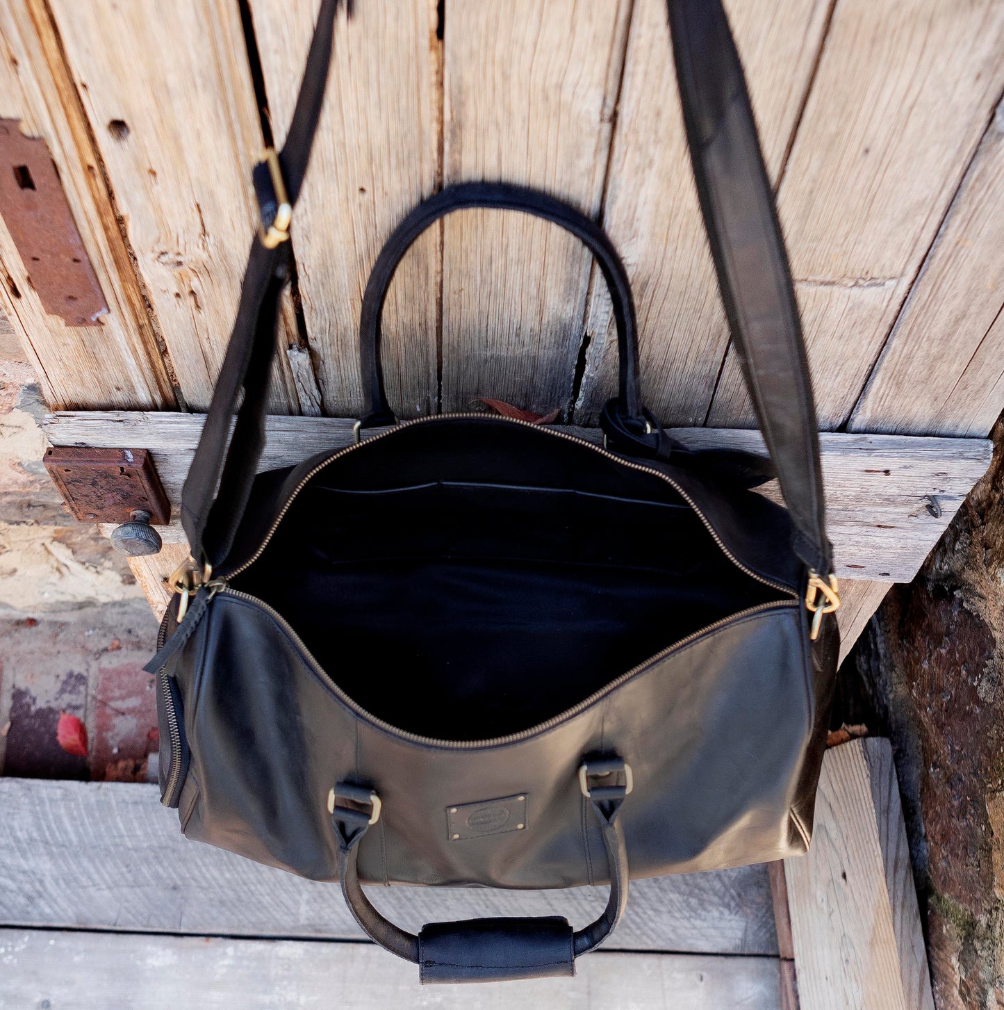 Vintage Leather Duffle/Sports Bag