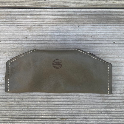 A Thin Leather Snap Lock Glasses Case