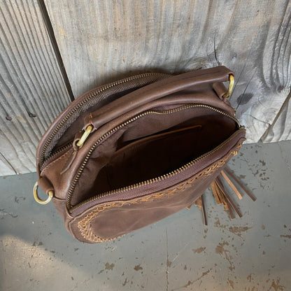 Leather Round Bag