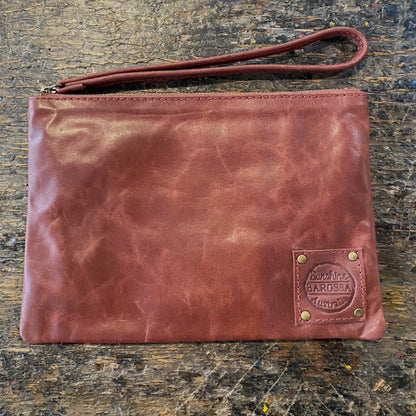 Leather Phone Clutch With Wrist Strap