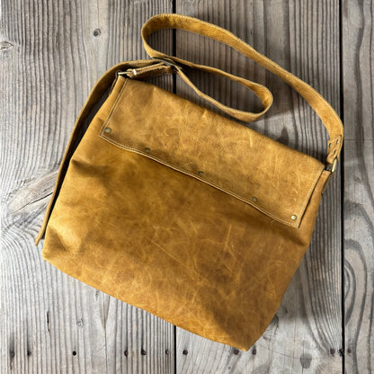 The Big Soft Vintage Leather Slouch